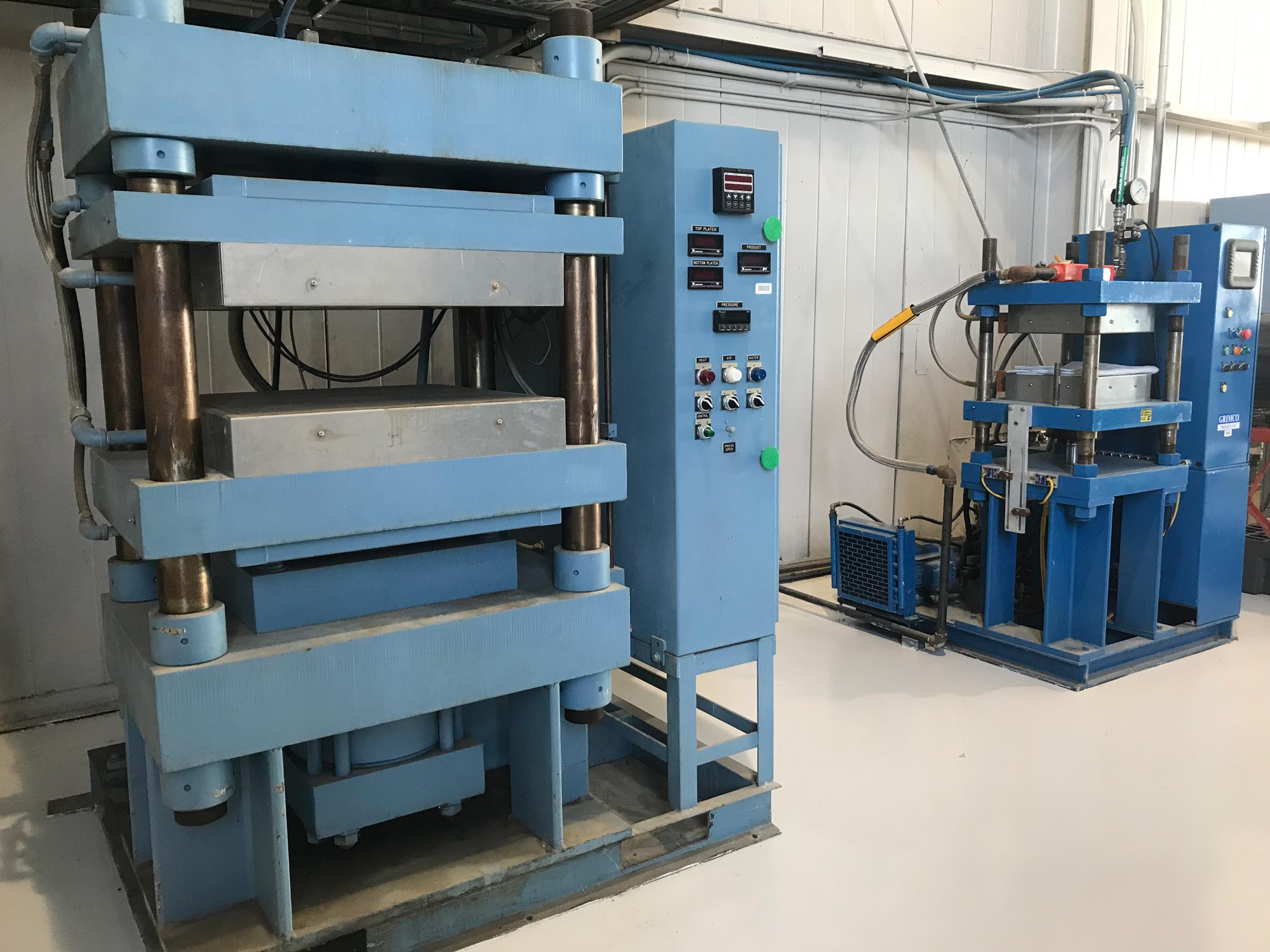 Plate press curing Plate press curing